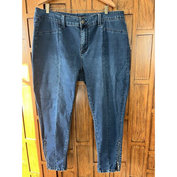 Melissa McCarthy Seven 7 Jeans Plus Size 20W Pencil Ankles Zip Skinny Stretch - Picture 1 of 14